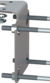 Bracket for pole or wall mounting Ø 38-75 mm, Stainless steel, (antenna hole Ø 25 mm)